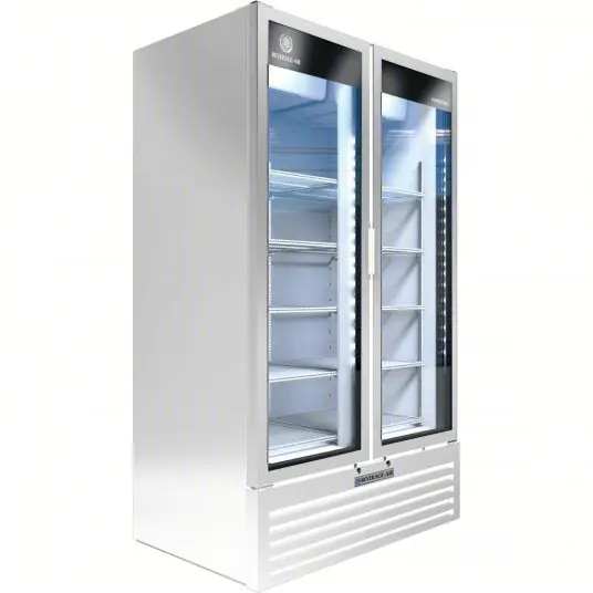 Beverage-Air MT49-1W Refrigerated Glass Door Merchandiser, White, LED Lighting, 37.4 cu. ft.