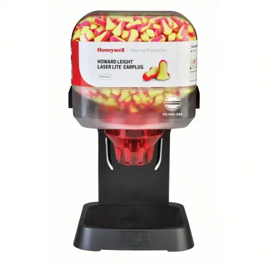 Honeywell HL400-LL-INTRO-AM Earplug Dispenser with Refill, Contoured-T, 32 dB NRR, 400 Pairs