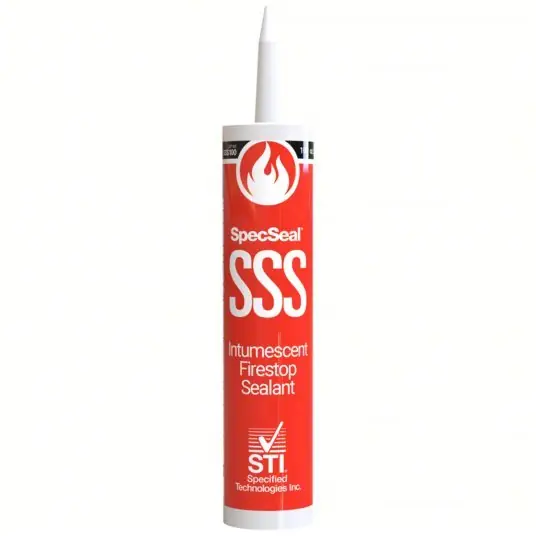 STI SSS100 Fire Barrier Sealant Caulk, Red, Intumescent, Watertight