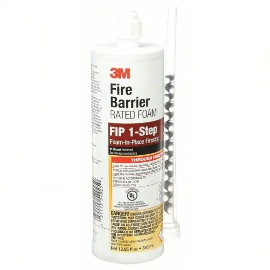 3M FIP 1-STEP Fire Barrier Sealant Caulk, Maroon, Non-Slump/Intumescent