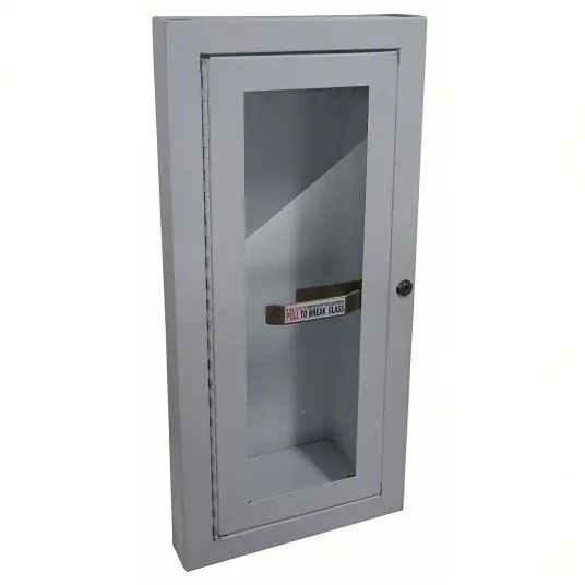 KVM Tools KV1RK38 Fire Extinguisher Cabinet For 10 lb Tank Wt, Cabinet, Semi-Recessed