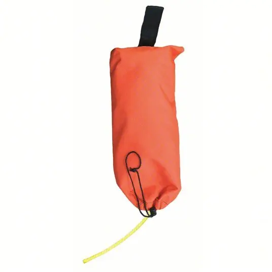 Mustang Survival MRD190-0-0-215 Ring Buoy Rope Bag Multi-Filament Polypropylene Rope, 90 ft