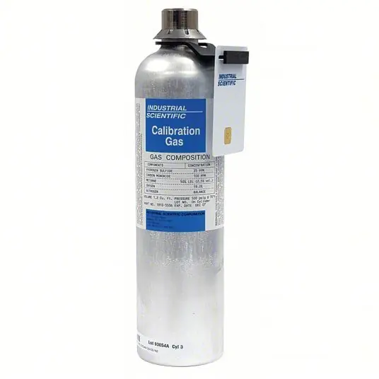 Industrial Scientific 18109191 Calibration Gas Nitrogen, +/-5% Accuracy, C5H12/CO/H2S/O2