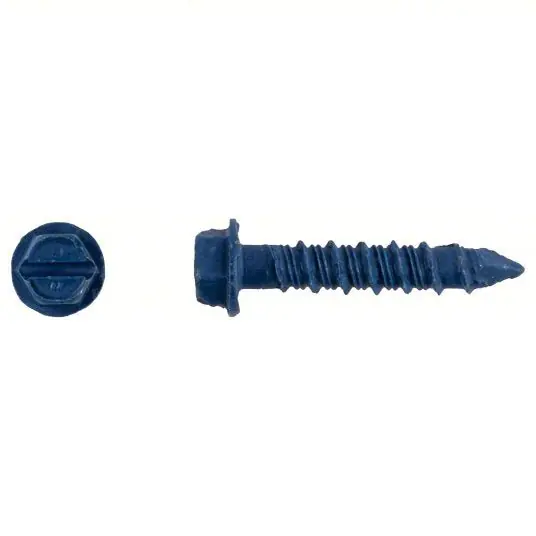 Tapcon 3153407 Concrete Anchor Screw 1 1/4 in Overall Lg, 1/4 in Dia, Steel, Climaseal, Hex, Steel, 100 PK