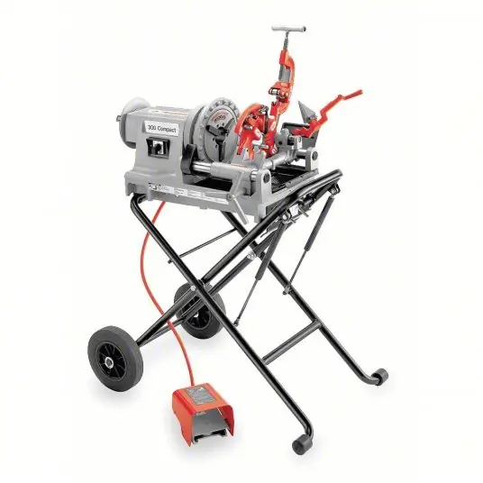 Ridgid 300 Compact Kit Portable Pipe Threading Machine, For 1/8 in to 2 in Pipe, 1/2 hp, Manual Chuck, 1 Speed