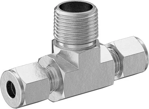 McMaster 7473T77 Inline Tee Adapter for 3/8" Tube OD x 3/8 NPT Male