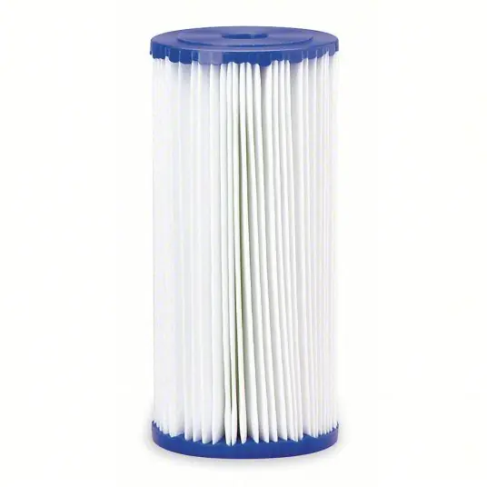 Pentair/Pentek 155101-75 Filter Cartridge Pleated, 10 gpm, 30 micron, 9 3/4 in Overall Ht, 125°F Max Temp