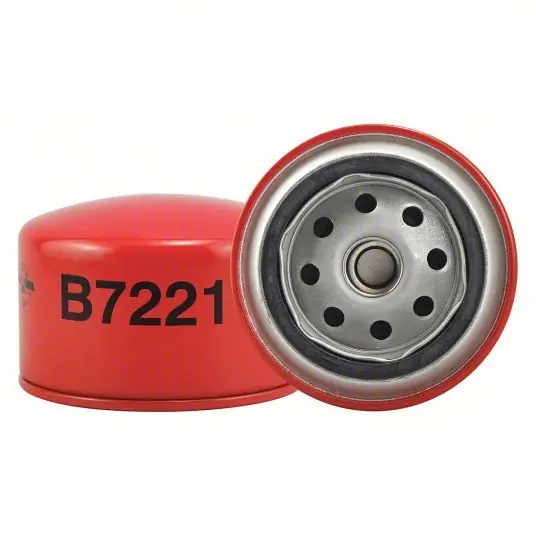 Baldwin B7221 Oil Filter 3/4"-16 Thread Size, 2 9/16 in Overall Ht, 3 11/16 in Outside Dia, Oil
