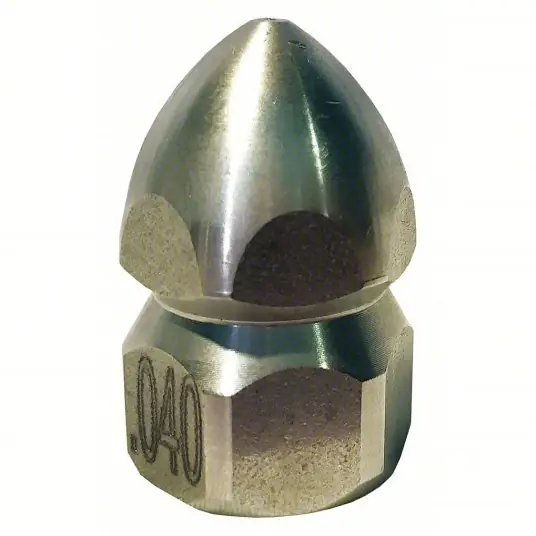 KVM Tools AL0124722280 Sewer Nozzle 4 Nozzle Size, 5,000 psi Max. Pressure, 3/8 in (F)NPT