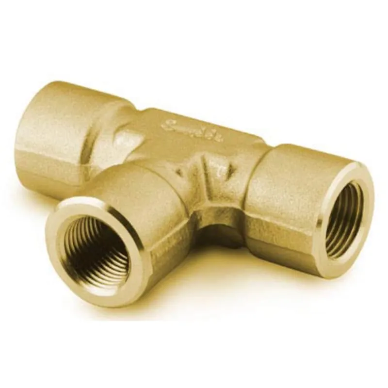 Swagelok B-8-T Brass Pipe Fitting, Tee, 1/2 in. Female NPT