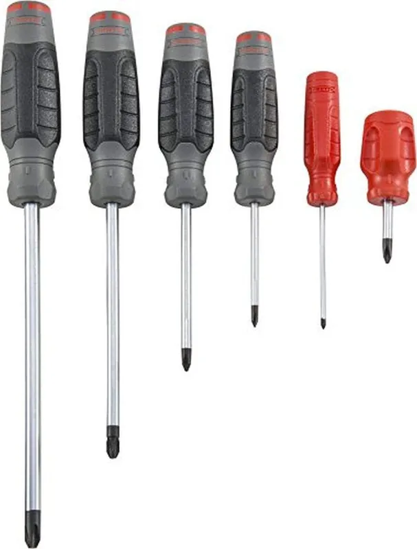 Proto J1206SPF Screwdriver Sets 6 Pc, Phillips Tip, 0/ 1/ 2/ 3/ 4 Tip Size, Cushion Grip