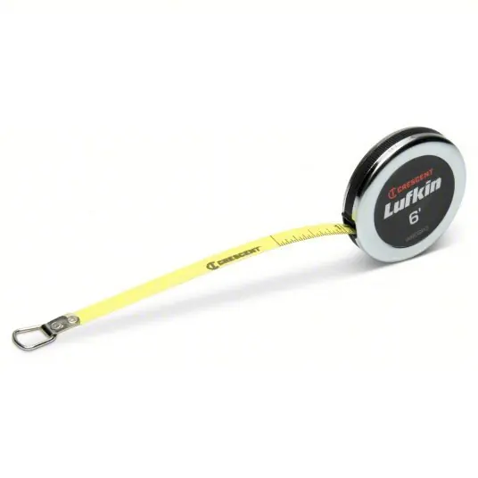 Crescent Lufkin W606PD Tape Measure Loop Tip, Metal, Narrow Blade, 1/32 in, Nonlocking, Silver, Auto