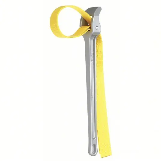 Ridgid 5P Strap Wrench For 5 1/2 in Outside Dia, 18 in Handle Lg, 1 3/4 in Strap Wd, Aluminum