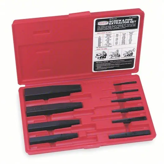 Proto J9500B Screw Extractor Set, 1/8-1 In, 10 Piece