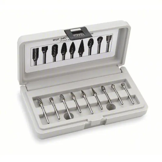 Widia M40594 Carbide Bur Sets, 1/2, 8 Pcs