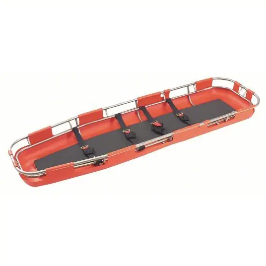 Ferno RE1125 Basket Stretcher, 85 in Lg, 23 1/2 in Wd, 7 in Ht, Red, 2,500 lb Wt Capacity