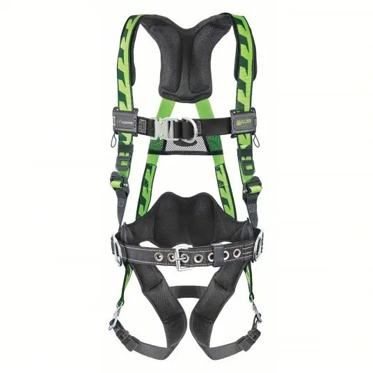Honeywell ACF-QCBDPUG Full Body Harness Climbing/Positioning, Vest Harness, Cam, L/XL, Belt, Green, XL