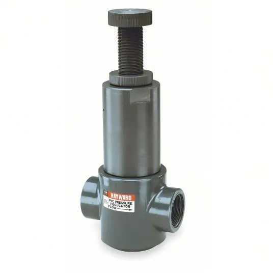 Hayward PR10050T Pressure Regulator PR, PVC, 1/2 in Inlet Size, 1/2 in Outlet Size, 4 1/8 in Lg, 9 1/4 in Ht