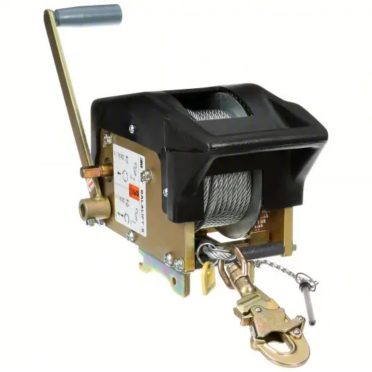 3M DBI-SALA 8102007 Confined Space Winch 350 lb Winch Wt Cap, 120 ft Cable Lg, Stainless Steel, Manual