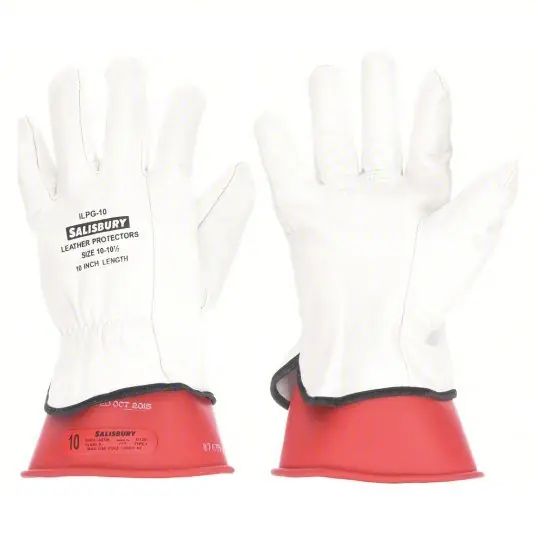 Salisbury GK011R/10 Electrical Glove Kit 1000V AC / 1500V DC, 11 in Glove Lg, Red, Type I, 1 PR