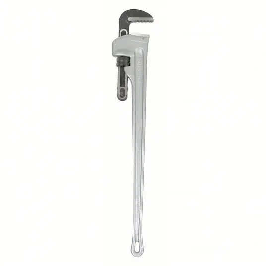 Ridgid 31115 Pipe Wrench Aluminum, 6 in Jaw Capacity, Serrated, 48 in Overall Lg, I-Beam