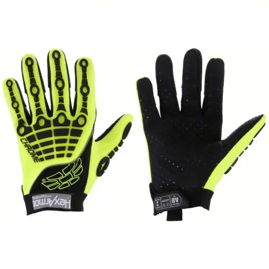 Hexarmor 4026-M (8) Mechanics Gloves, Synthetic Leather with PVC Grip, TPR, 1 PR