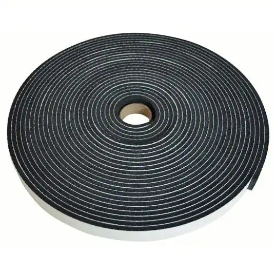 KVM Tools KV10L935 Foam Tape Continuous Roll, Black, 1 in x 16 11/16 yd, 1/8 in Tape Thick, 1 Pack Qty, Rubber Foam