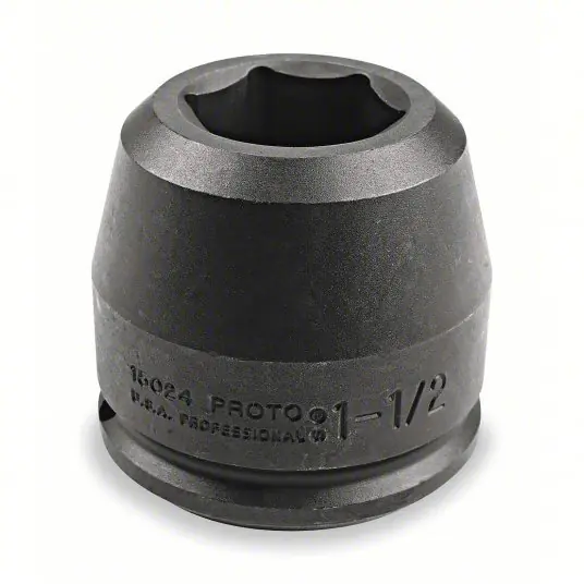 Proto J15036 Impact Socket 1 1/2 in Drive Size, 2 1/4 in Socket Size, 6-Point, Std, Black Oxide