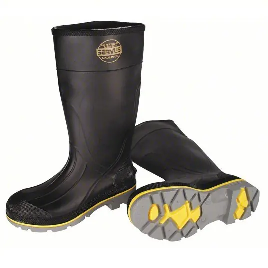 Honeywell Servus 75109/13 Rubber Boot Defined Heel/Electrical Hazard (EH)/Oil-Resistant Sole/Steel Toe/Waterproof, PVC, 1 PR