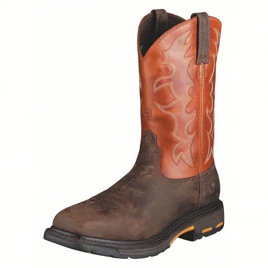 Ariat 10006961 Size 10D Men‘s Western Boot Steel Work Boot, Brown