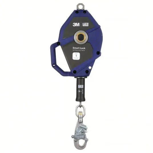3M 3503875 Self Retracting Lifeline Steel Snap Hook Anchor, Harness Steel Carabiner, 25 ft Line