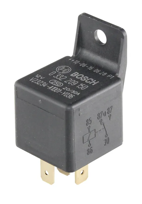 Bosch 0332209150 Relay 12V, 30A, Single Pole Double Throw, 5 Terminal, Male