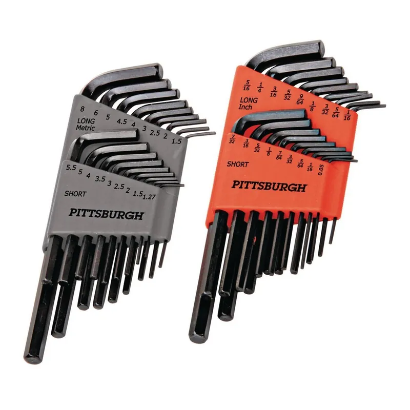 Pittsburgh KV94725/62171 SAE and Metric Long Reach Hex Key Set, 36 Piece