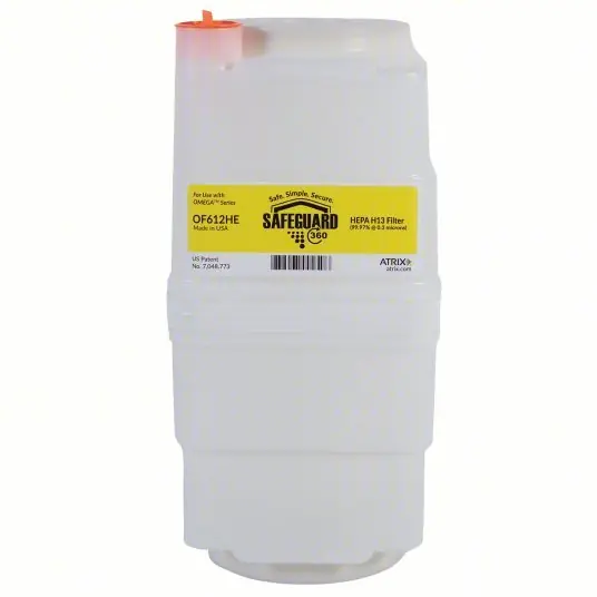 Atrix OF612HE Cartridge Filter Fits Atrix Vacuum Brand, Fits Omega Vacuum Models, HEPA, Dry, Paper