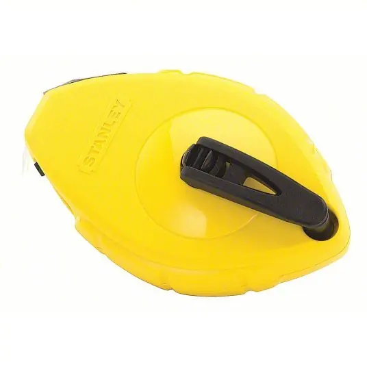 Stanley 47-440 Chalk Line Reel 3 1, 100 ft Line Lg, Yellow/Black, 4 oz Fill Wt, Sliding Door