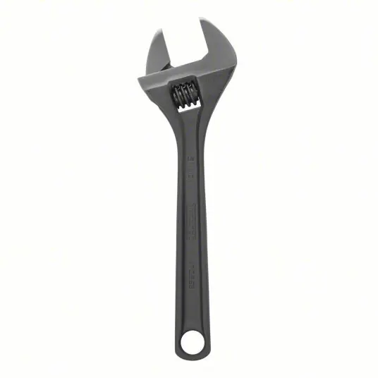 Proto J708SB Adjustable Wrench Alloy Steel, Black Oxide, 8 5/32 in Overall Lg, 1 7/32 in Jaw Capacity