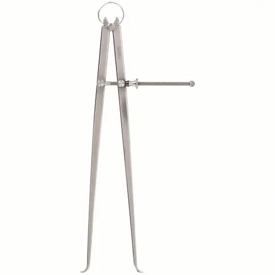 Starrett 73A-12 Inside Spring Caliper 0 in to 12 in/0 mm to 300 mm, Spring, Solid, Solid Points, Steel