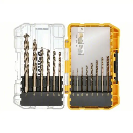 DeWalt DWA1240 Jobber Length Drill Set 1/16 in Smallest Drill Bit Size, 3/8 in Largest Drill Bit Size, TiN