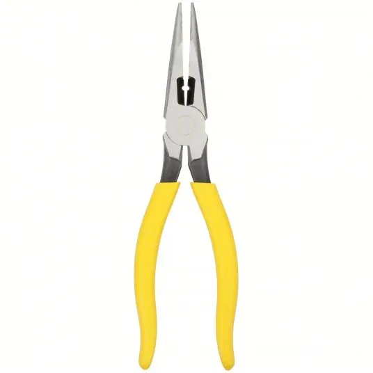 Klein D203-8N Needle Nose Plier 1 1/4 in Max Jaw Opening, 8 1/2 in Overall Lg, 2 3/8 in Jaw Lg, 1/8 in Tip Wd