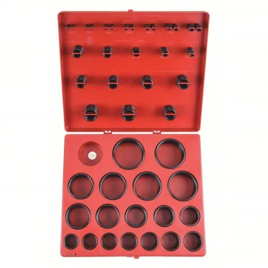 KVM Tools 1RGZ3 O-Ring Assortment SAE, Buna N, 485 Pieces, 37 of Sizes, 70 Shore A