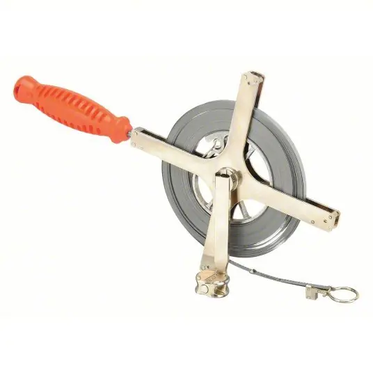 Crescent Lufkin C2276DN Derrick Tape Measure 100 ft, Ring Tip, Steel, SAE, 100 ft Blade Lg (SAE), Silver