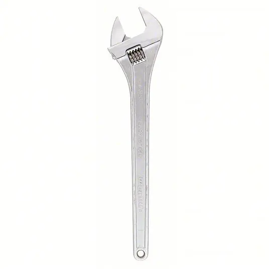 Channellock 824 Adjustable Wrench Alloy Steel, Chrome, 24 in Overall Lg, 2 7/16 in Jaw Capacity