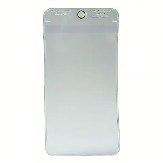 Accuform DTH717 Tag Pouch Polypropylene, 7 in Ht, 4 in Wd, Clear
