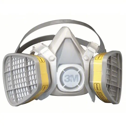 3M 5103 Half Mask Respirator Kit 5000, 2 Cartridges Included, Thermoplastic Elastomer, S Mask Size