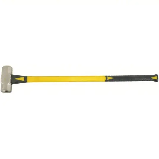 Ability One 5120-00-900-6098 Standard Sledge Hammer Steel, Fiberglass Handle, 12 lb Head Wt, 2 5/8 in Dia, 36 in Overall Lg