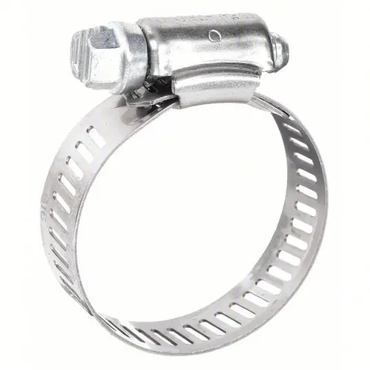 KVM Tools 5724 Worm Gear Hose Clamp 201 Stainless Steel, Perforated Band, 1 in – 2 in Clamping Dia, 10 PK