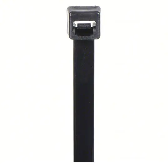 KVM Tools KV36J150 Cable Tie 8 in Nominal Lg, 2 in Nominal Max. Bundle Dia., 0.19 in Wd, Black, 100 PK