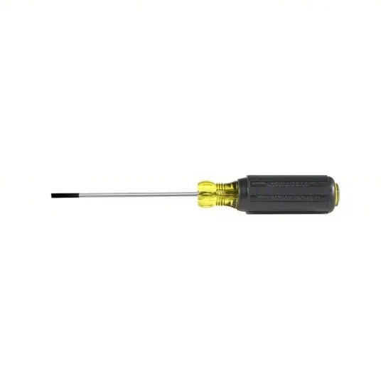 Klein 612-4 General Purpose Slotted Screwdriver 1/8 in Tip Size, 7 3/4 in Overall Lg, 4 in Shank Lg