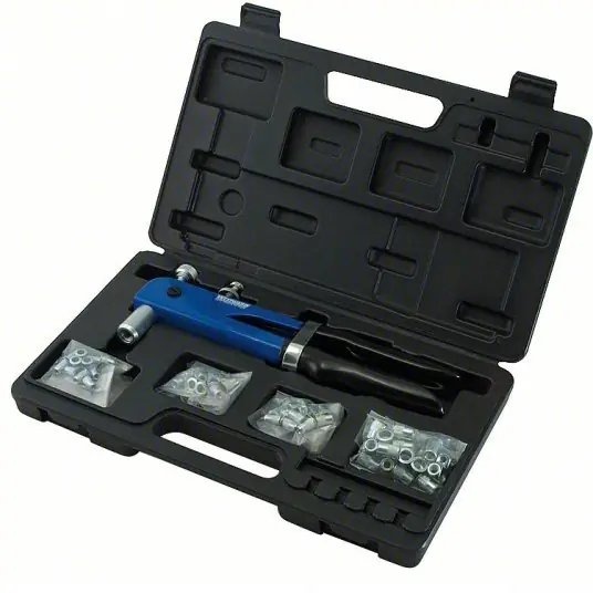 KVM Tools KV5TUW2 Rivet Nut Tool Kit 54 Pieces, 52 Rivet Nuts, Steel, Plain