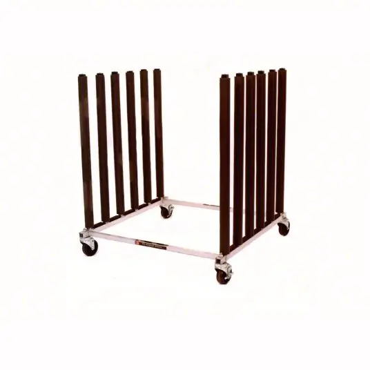 Keysco Tools 73740 Bulk Rack Windshield Cart, Aluminum, Windshields, 36 in Max Op Ht, 36 in Op Wd
